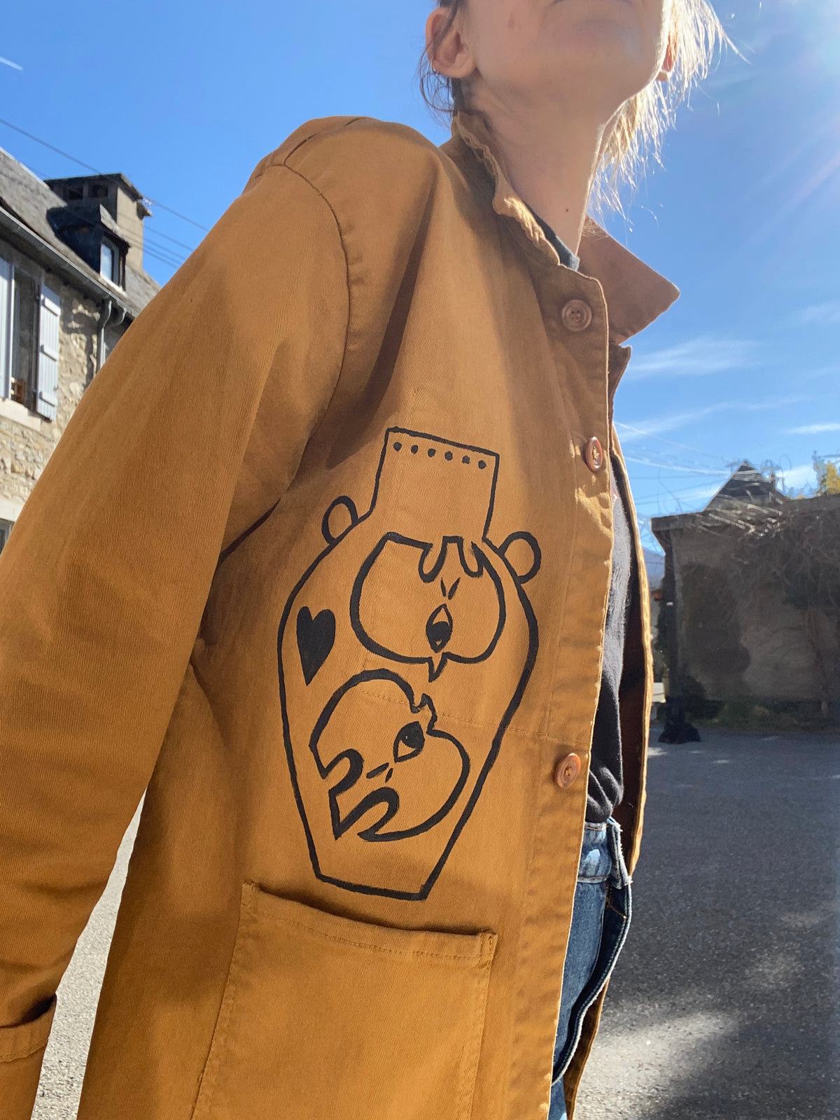 Hand painted *Madonna* work jacket