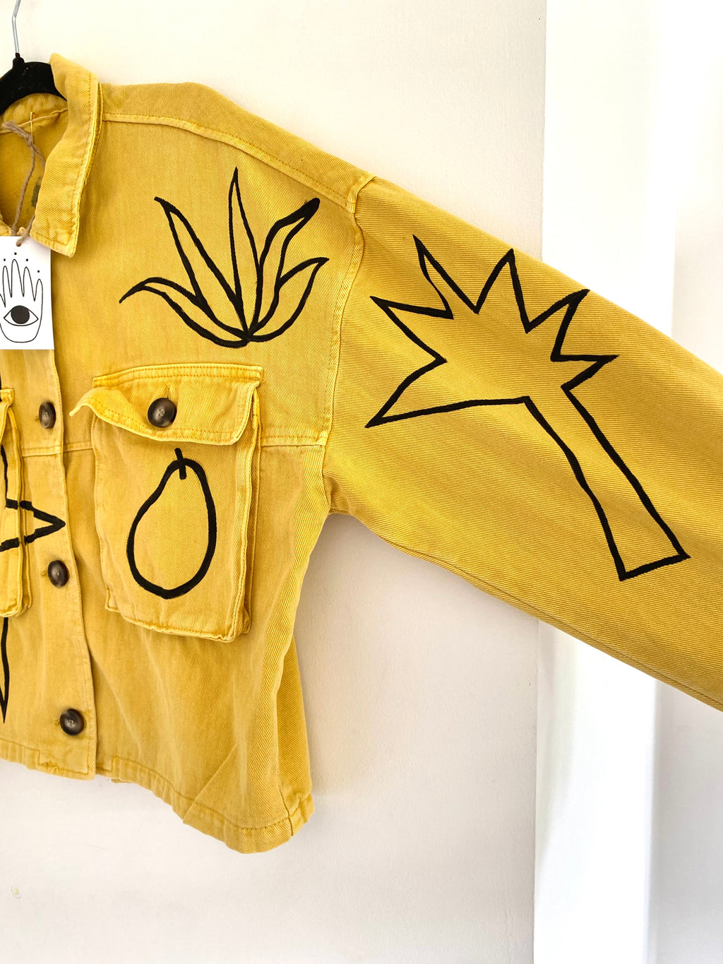 Yellow *Pears & vase* vintage jacket