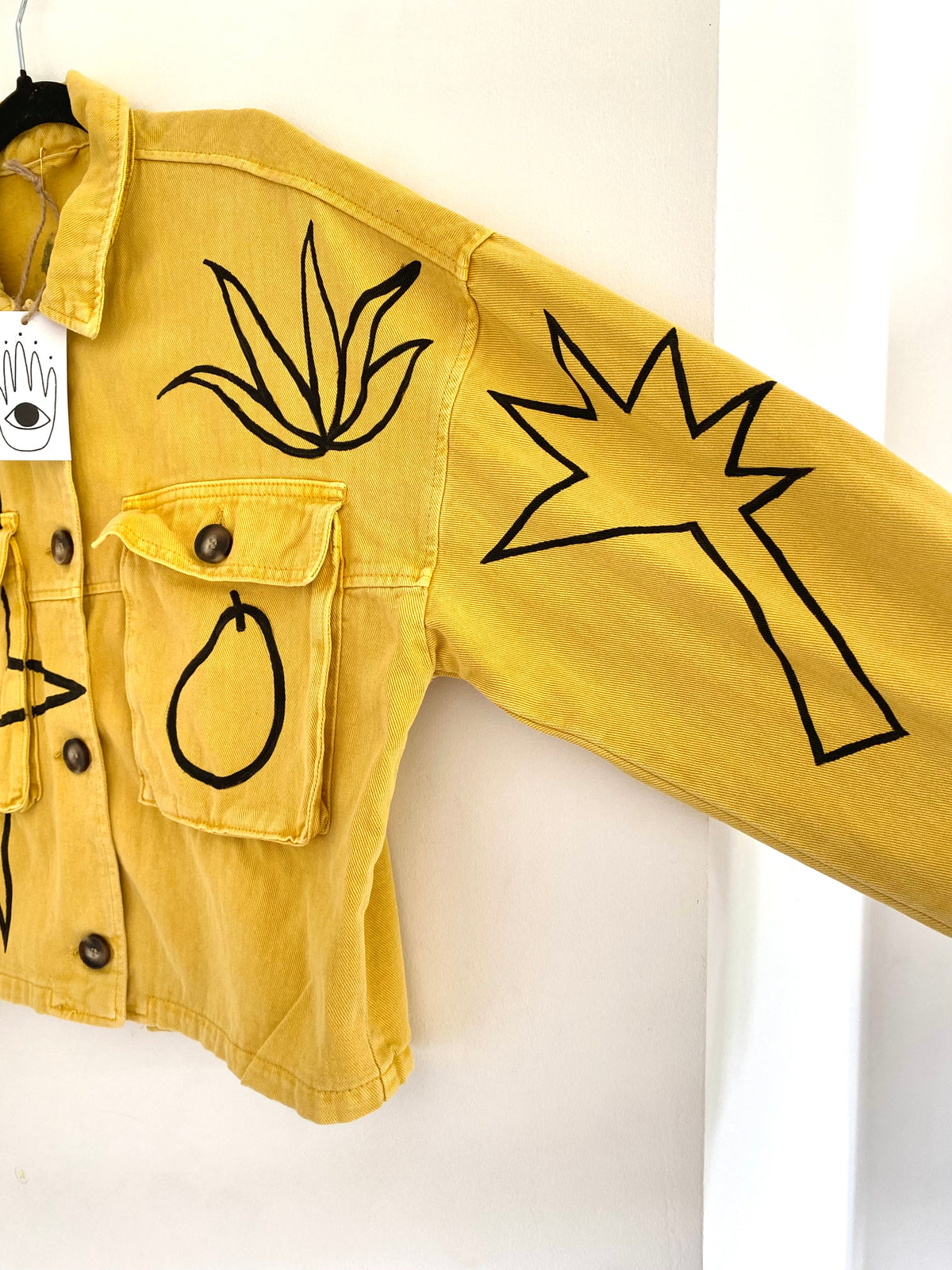 Yellow *Pears & vase* vintage jacket