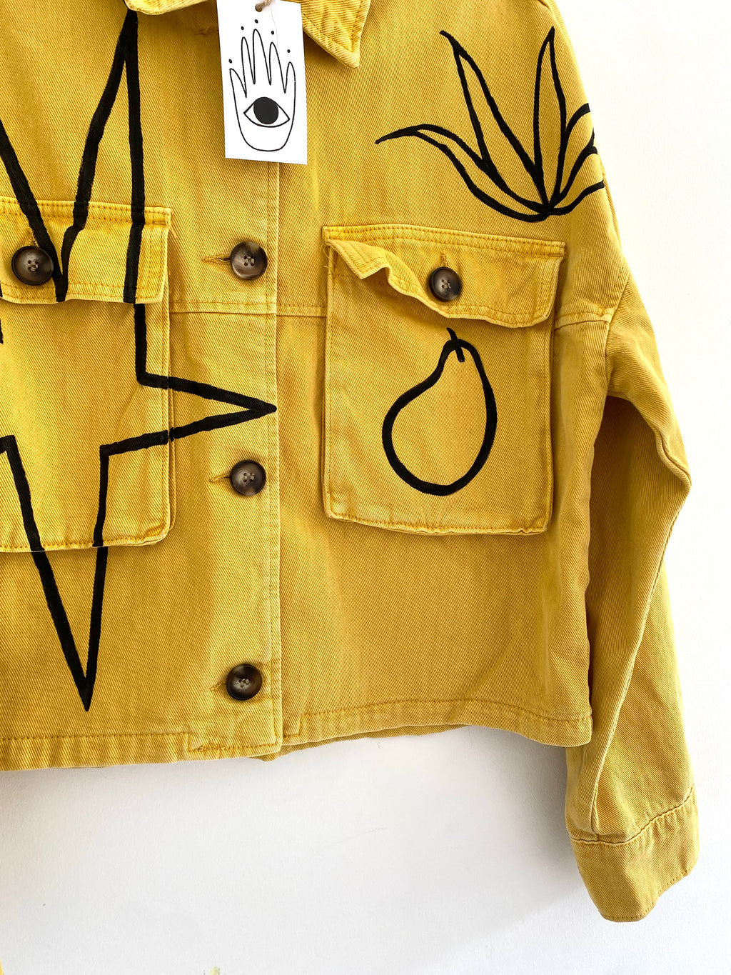 Yellow *Pears & vase* vintage jacket