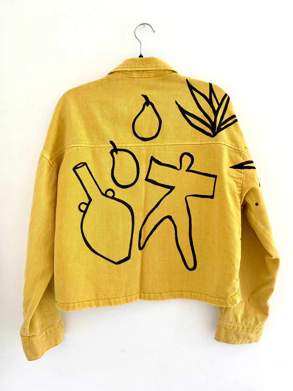 Yellow *Pears & vase* vintage jacket