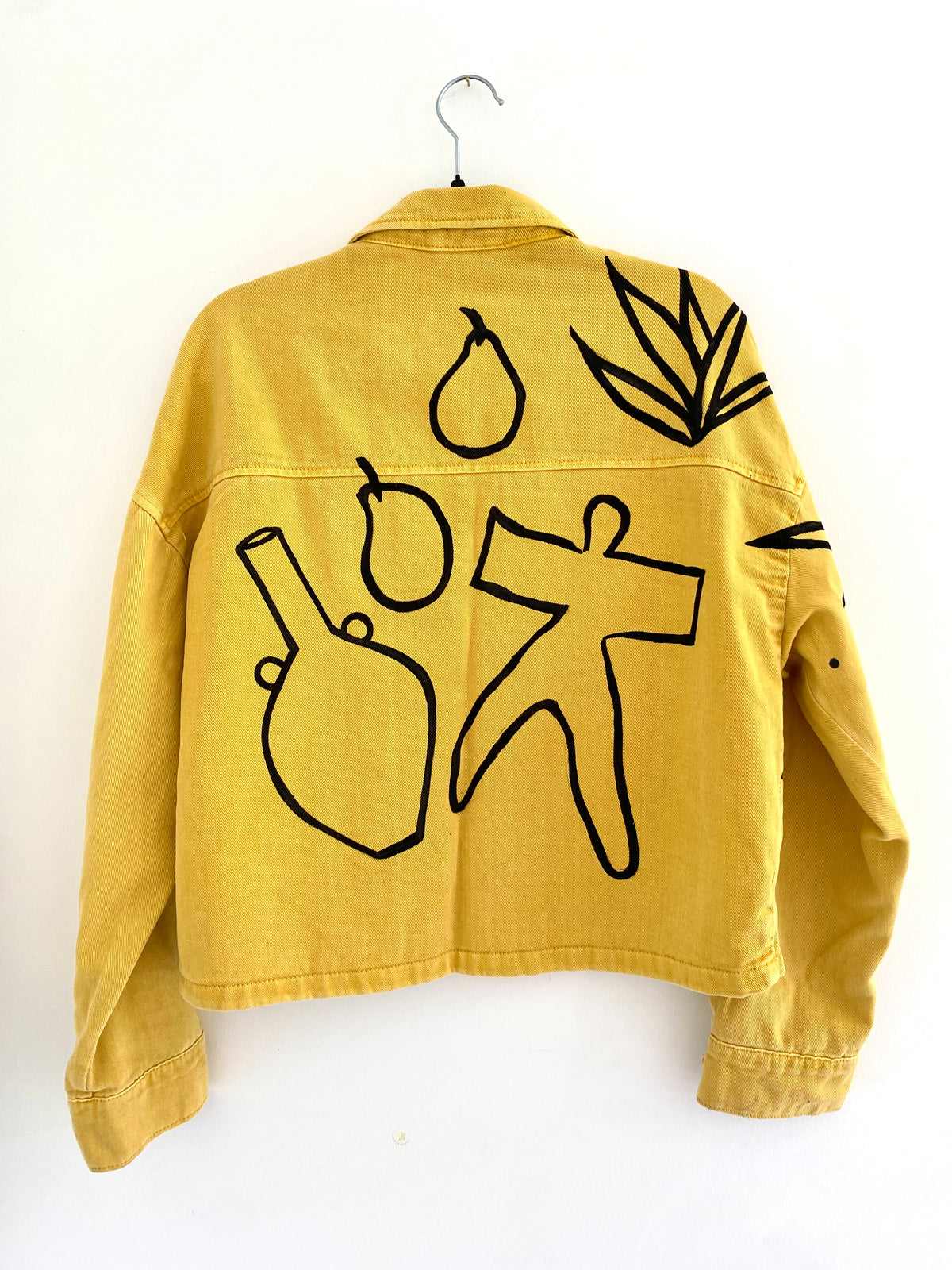 Yellow *Pears & vase* vintage jacket
