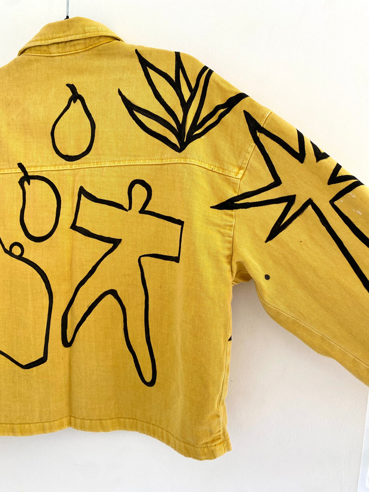 Yellow *Pears & vase* vintage jacket