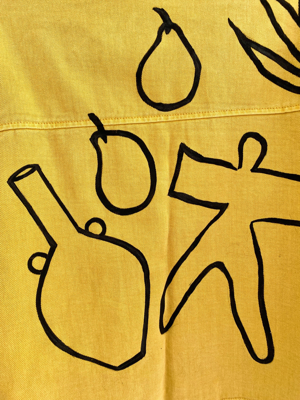 Yellow *Pears & vase* vintage jacket