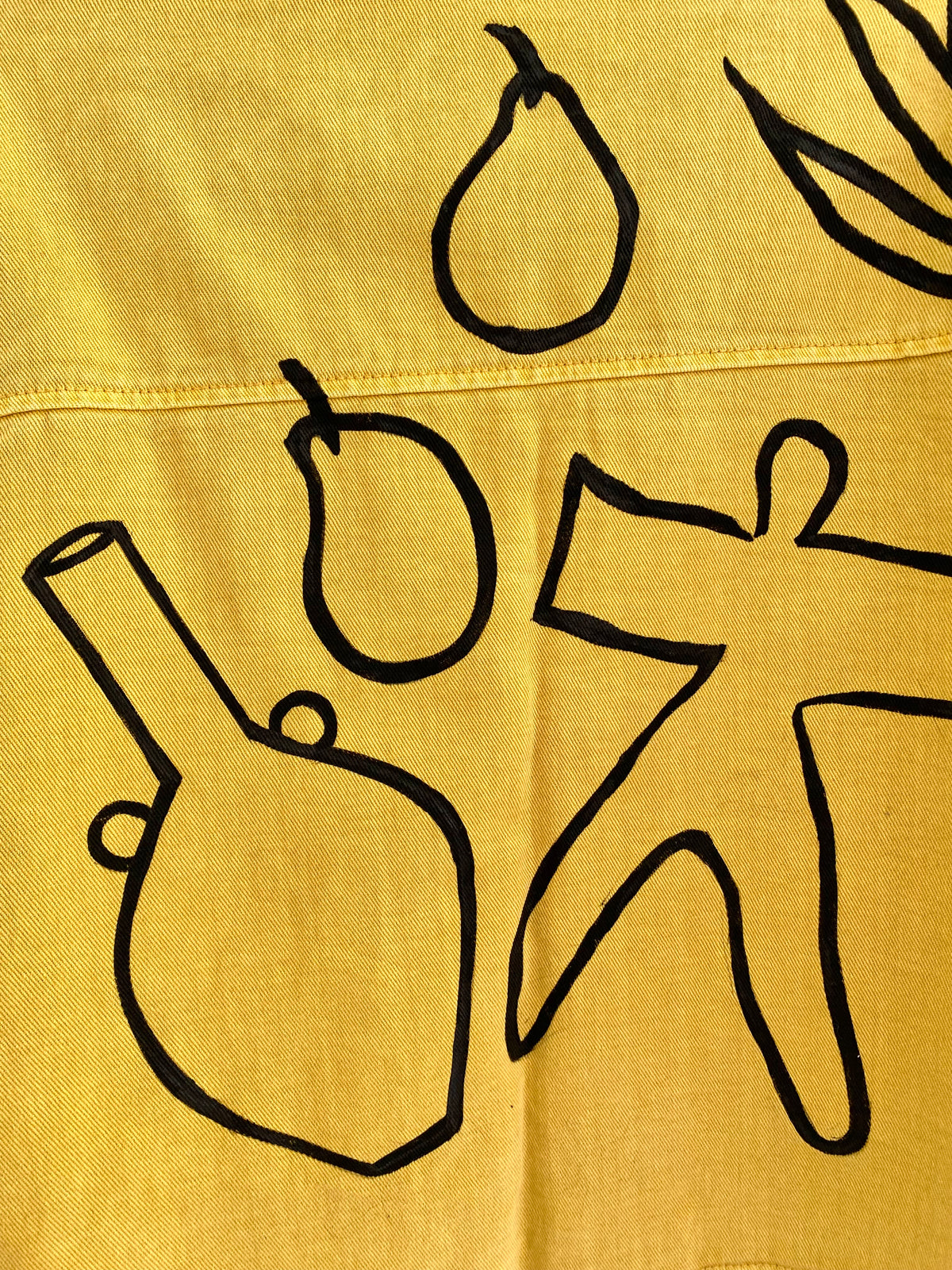 Yellow *Pears & vase* vintage jacket