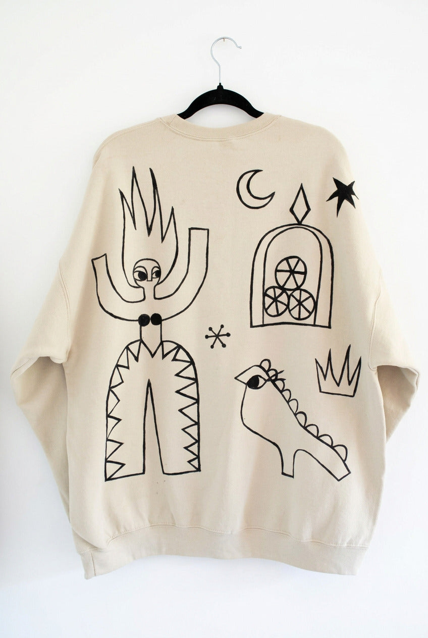 Hand painted *Fire Girl* Sweatshirt