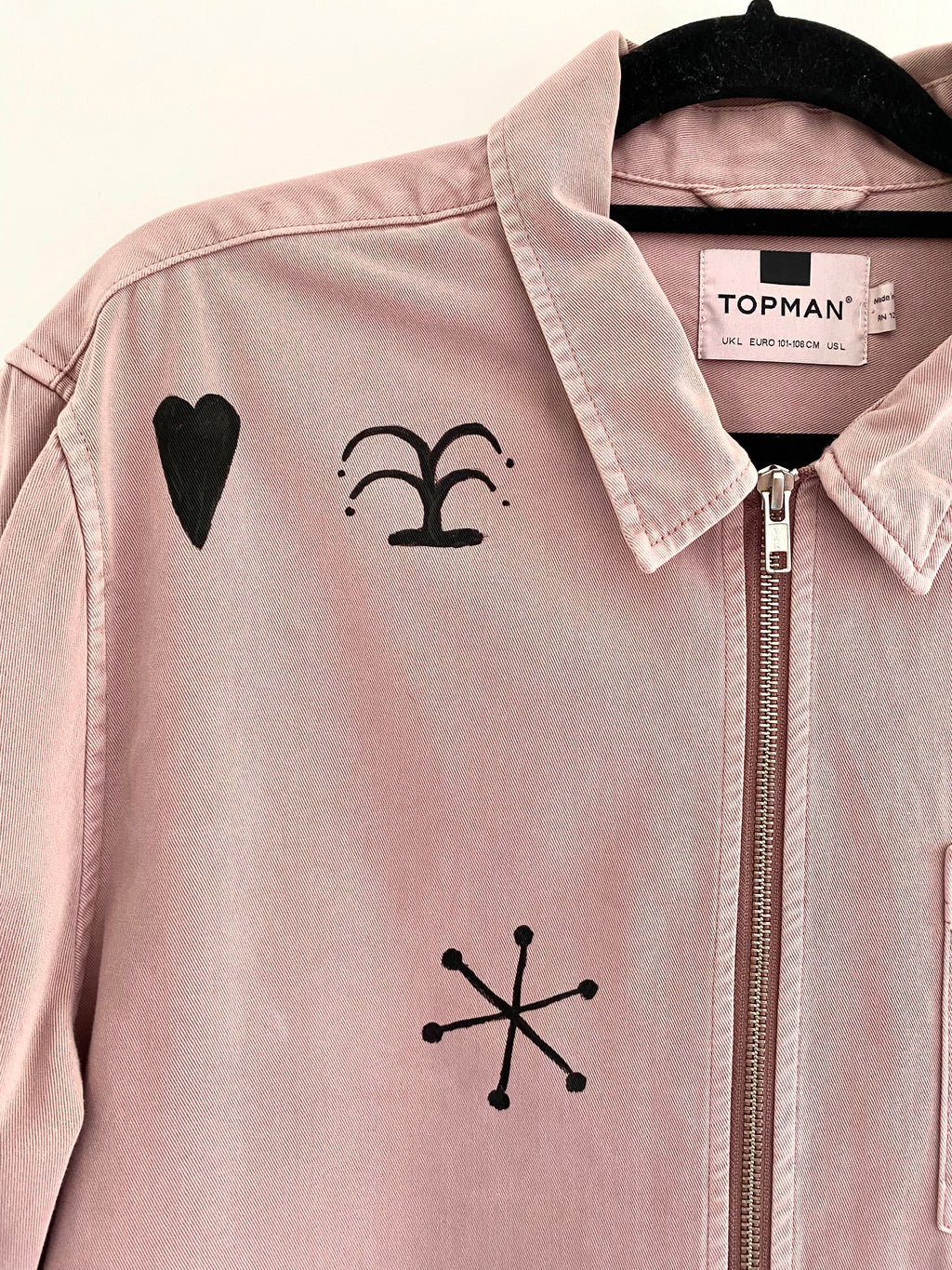 Hand painted *Hand Eye* jacket