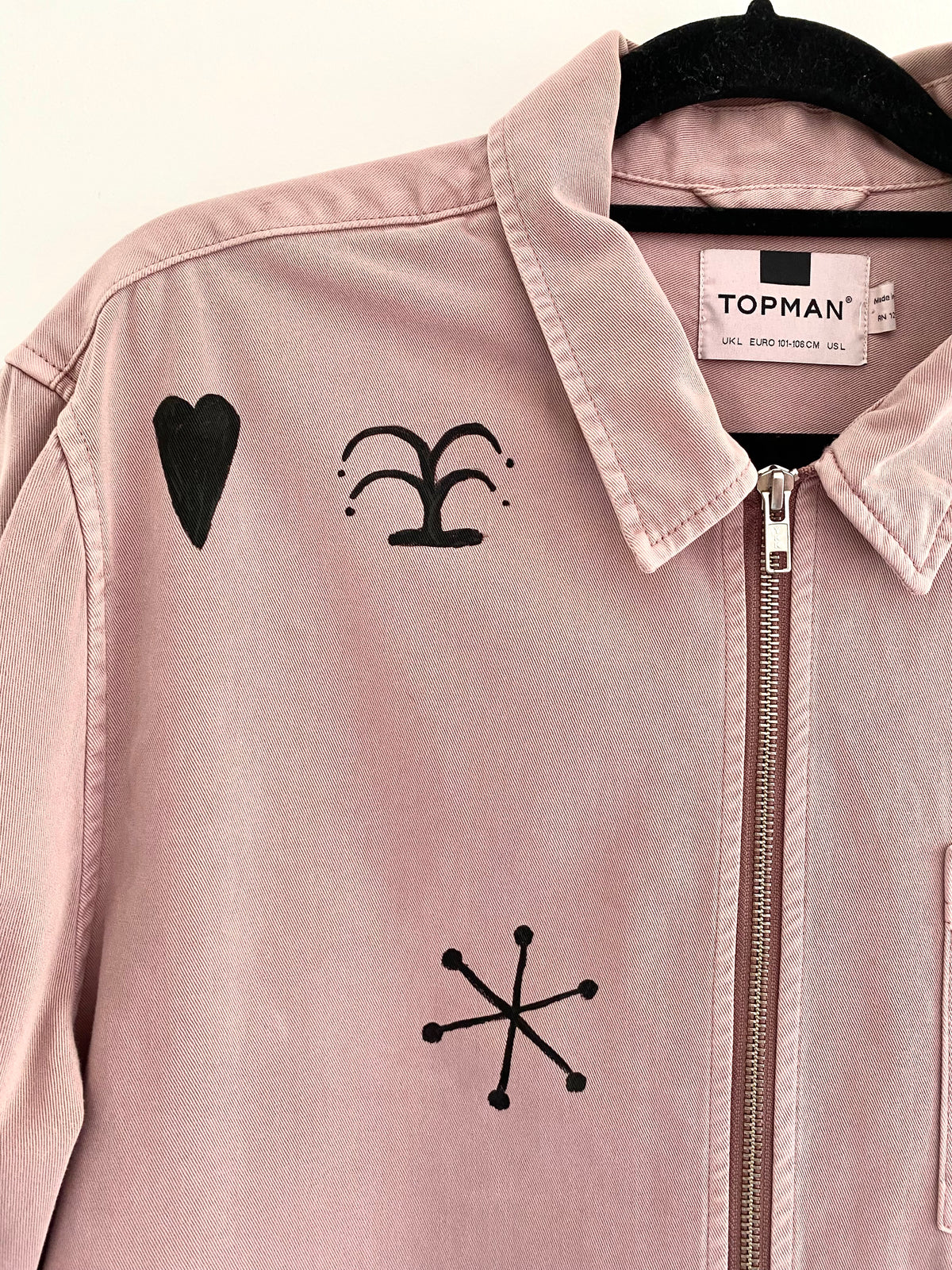 Hand painted *Hand Eye* jacket
