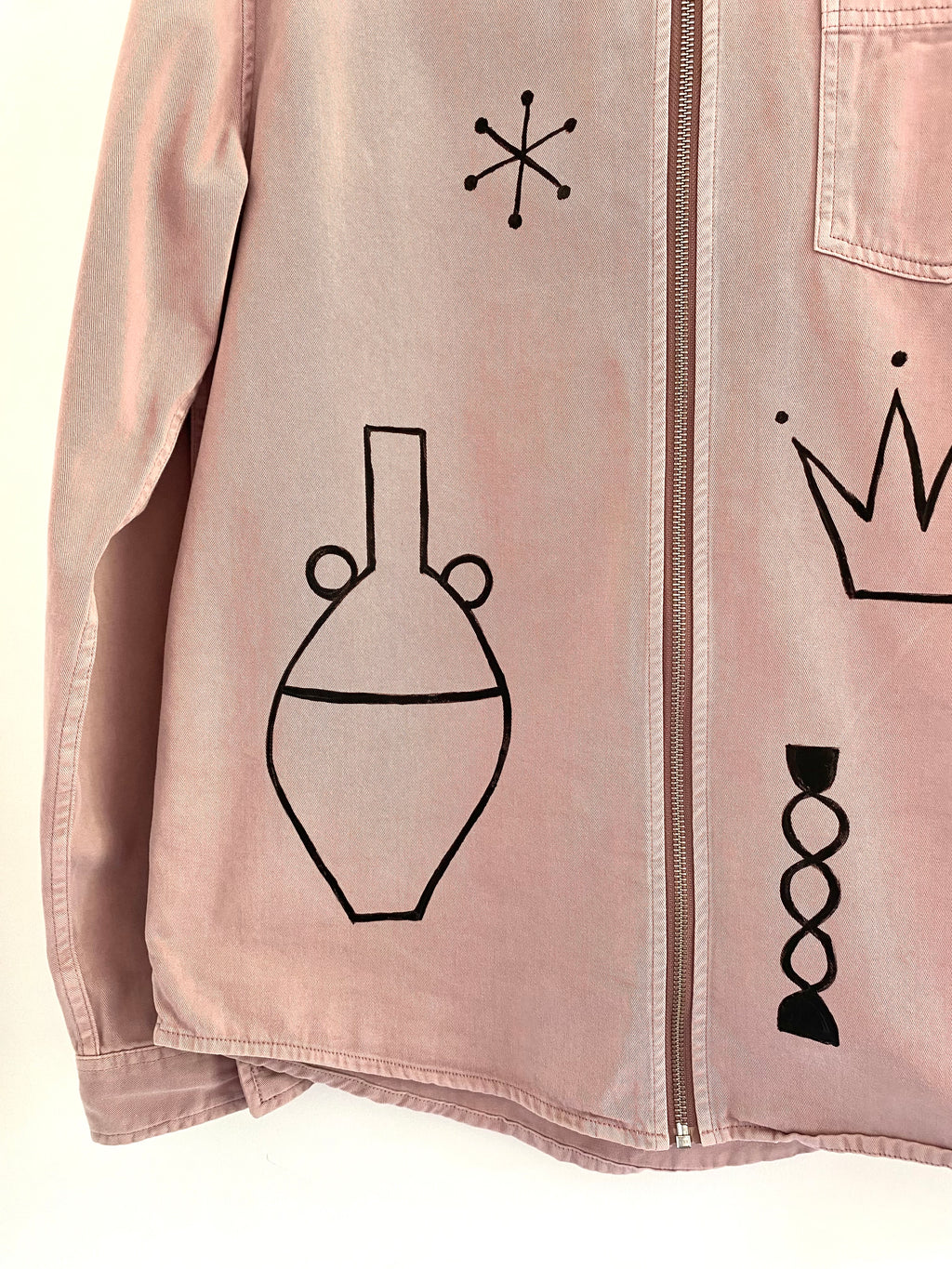 Hand painted *Hand Eye* jacket