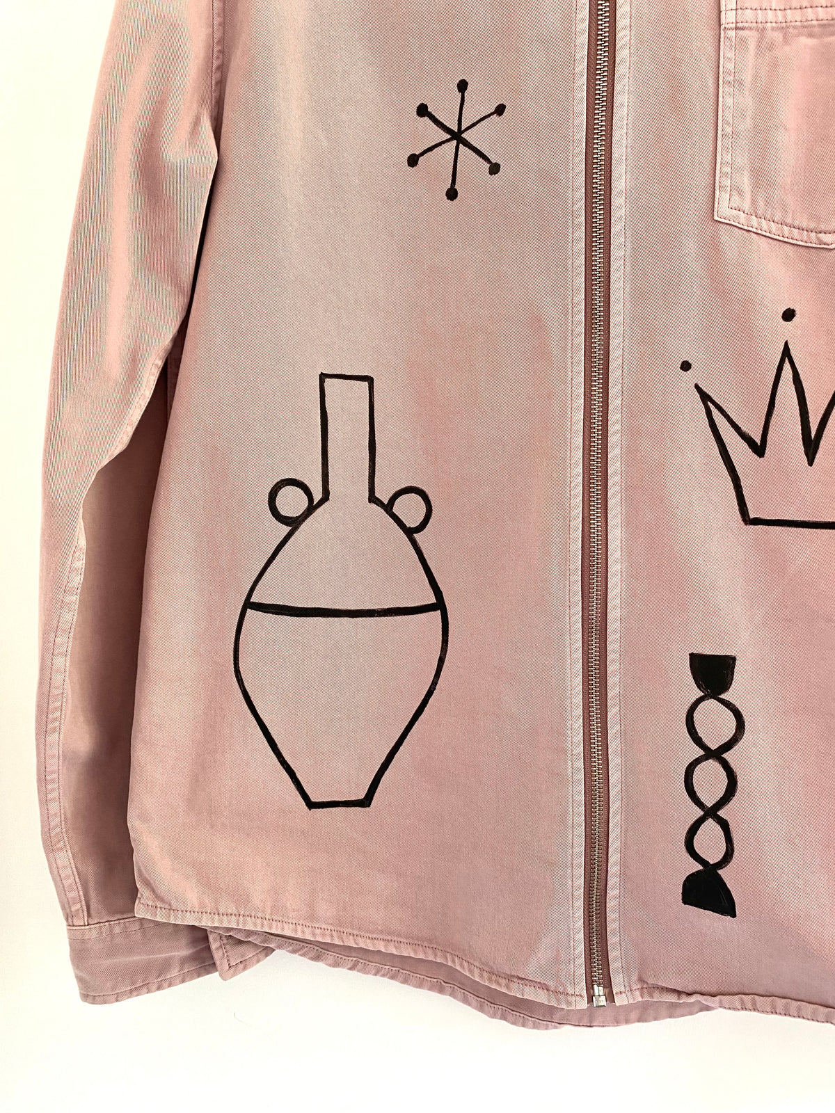 Hand painted *Hand Eye* jacket