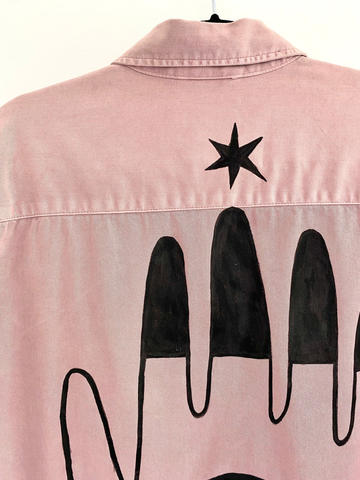 Hand painted *Hand Eye* jacket