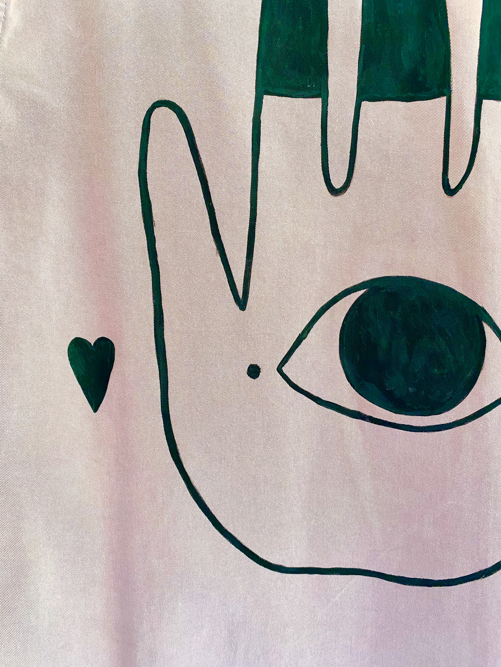 Hand painted *Hand Eye* jacket