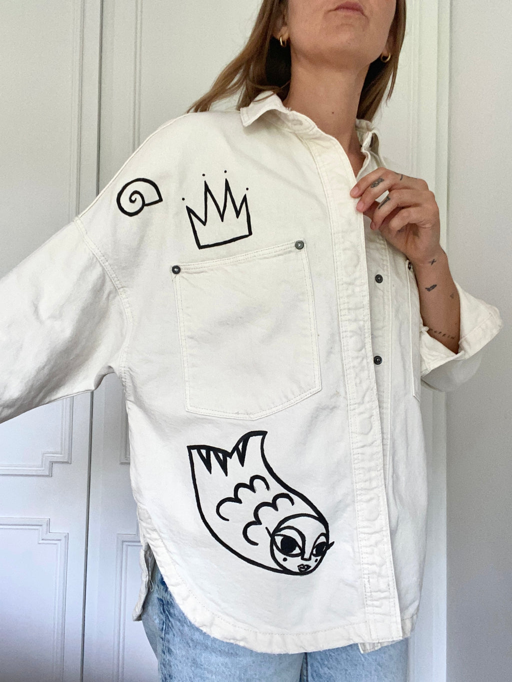Hand painted *Vase & scorpion* jacket