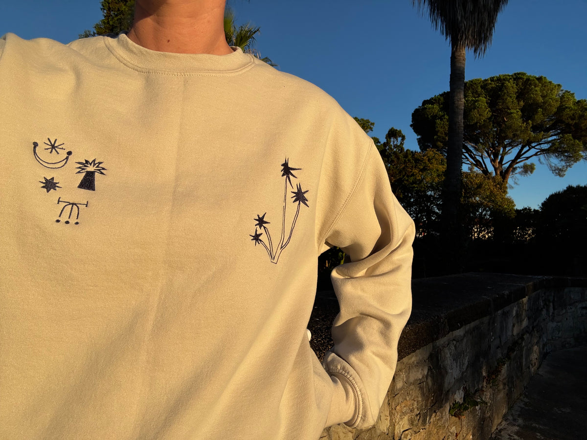 Embroidered *Palm tree* sweatshirt