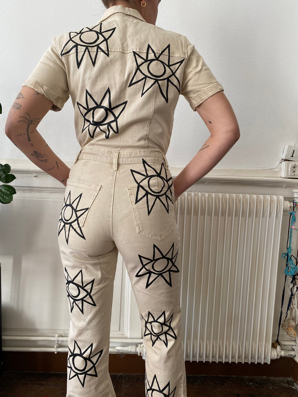 Hand painted *Yoko Eye* Jumpsuit