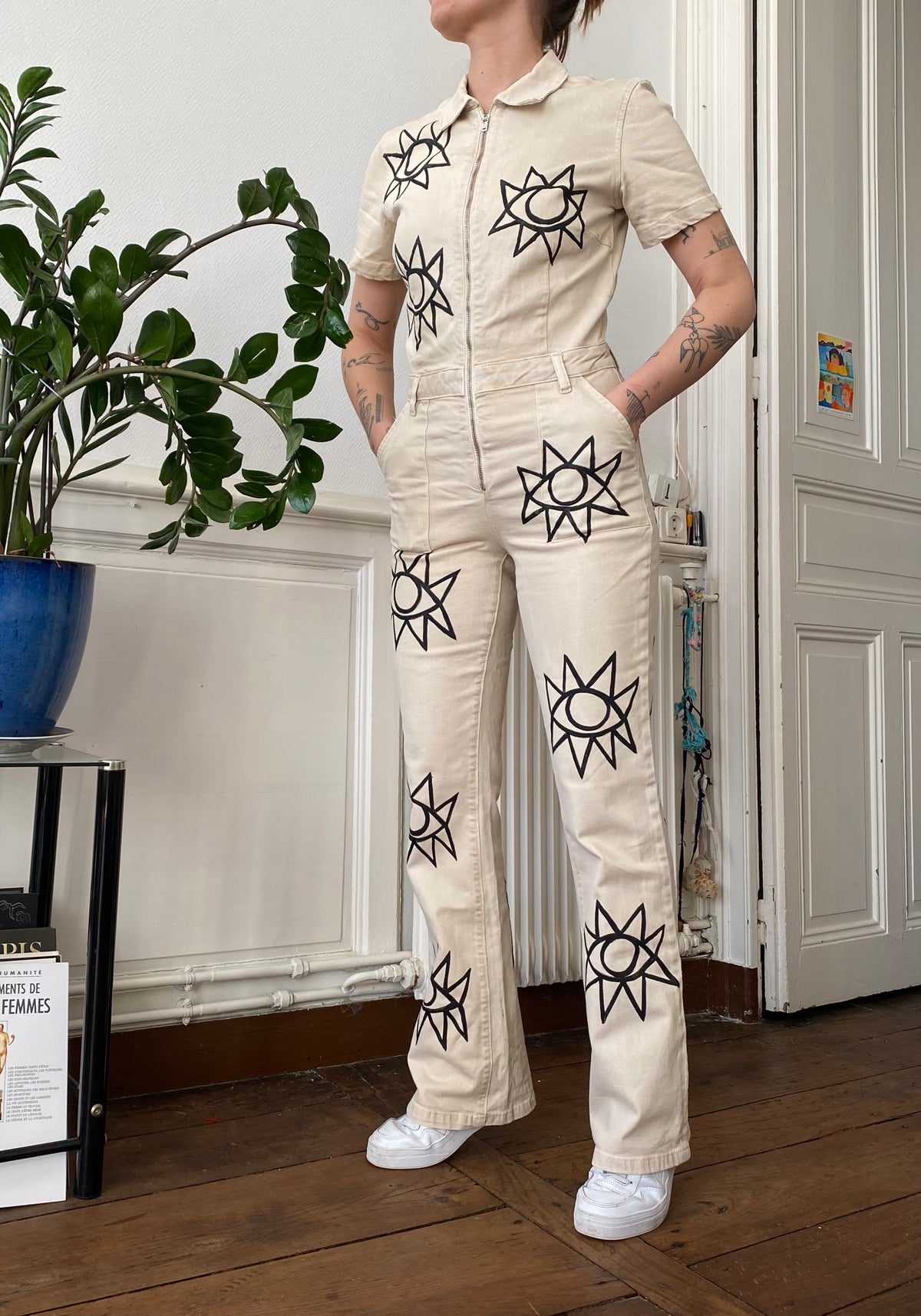 Hand painted *Yoko Eye* Jumpsuit