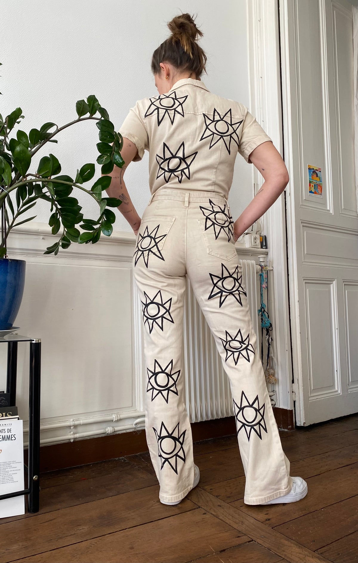 Hand painted *Yoko Eye* Jumpsuit