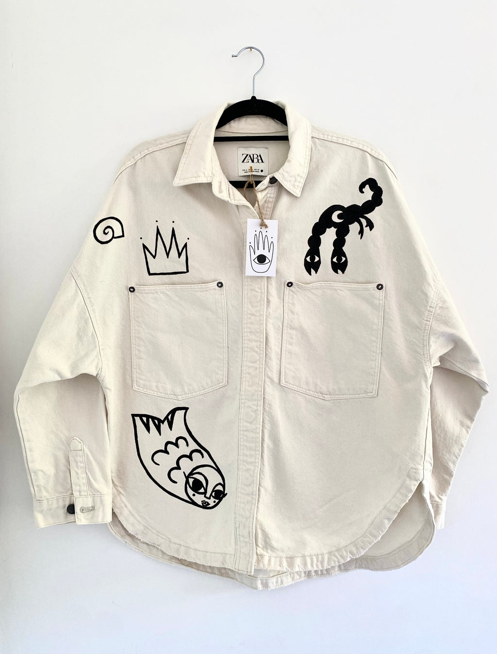 Hand painted *Vase & scorpion* jacket