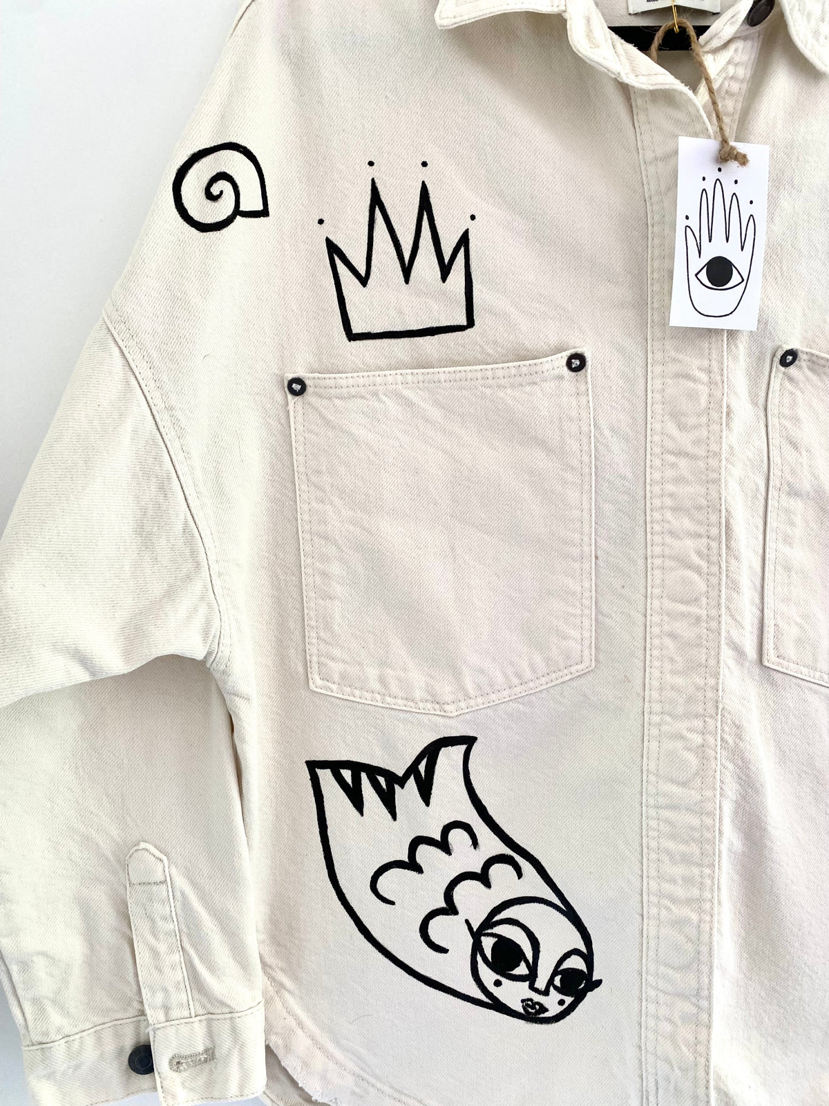 Hand painted *Vase & scorpion* jacket