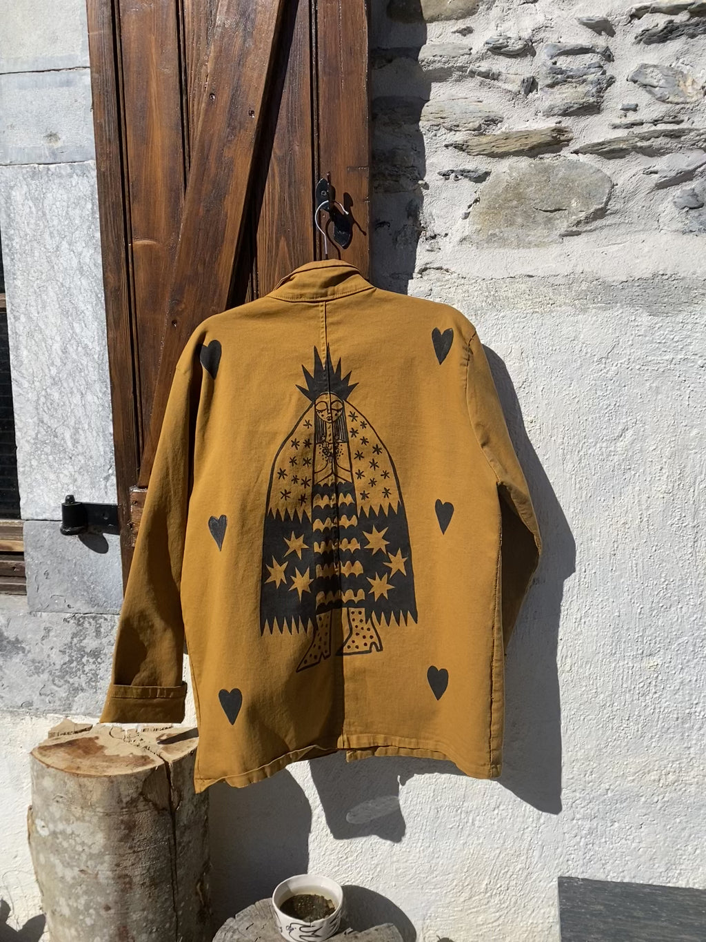 Hand painted *Madonna* work jacket